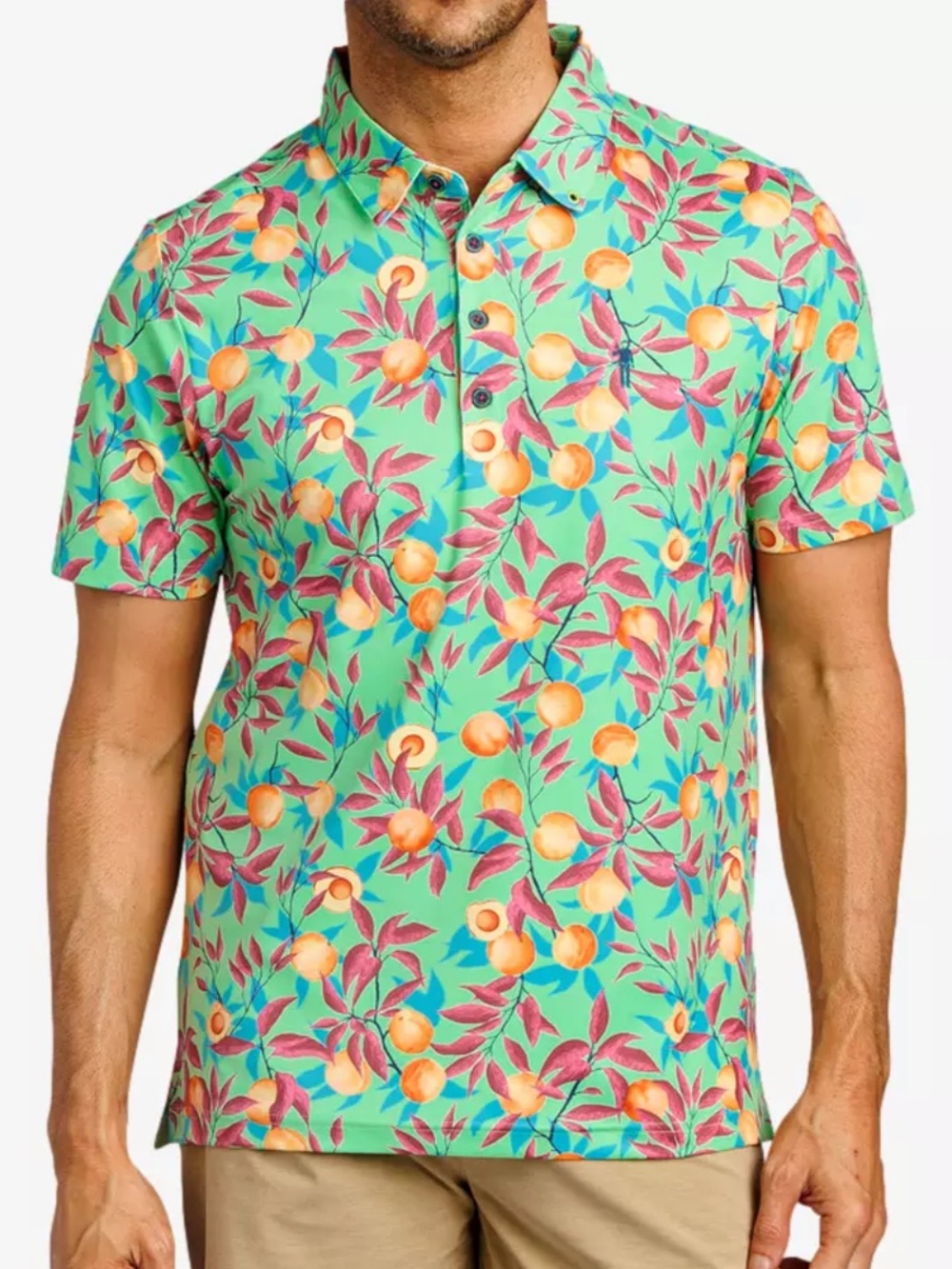 WILLIAM MURRAY That's A Peach Men's Short Sleeve Golf Polo Shirt NWT